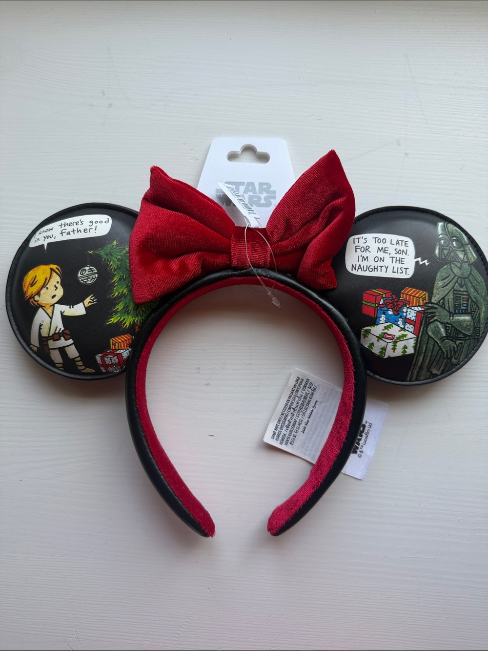 Star Wars Red Bow Kids Headband with Festive Character Ears